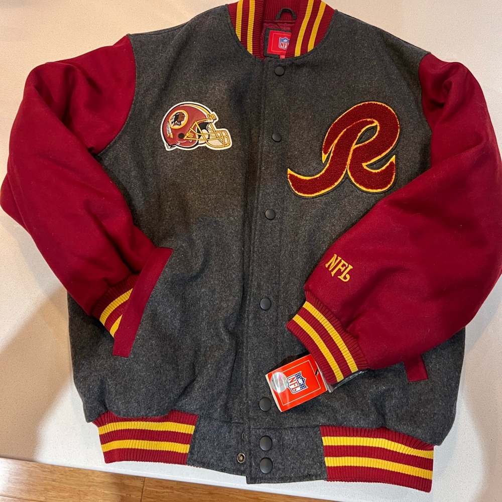 Authentic Washington Redskins NFL Issues wool Varsity Jacket